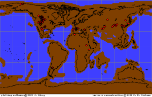 Dromeosaur fossils in 70 million year old rocks.